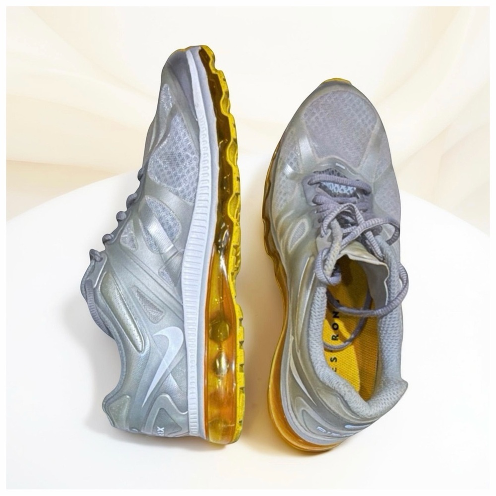 Nike Air Max+ 2010 Livestrong Silver Gold Running Sneakers | Women's 9.5 - Picture 11 of 13